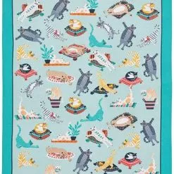 ASCIUGAPIATTI - TEA TOWEL COTONE Gatti Kitty Cats