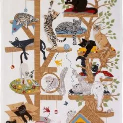 Asciugapiatti - Tea Towel Cotone Gatti Giocosi Moggie Mayhem