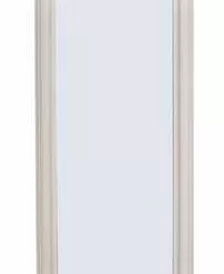 Specchio Bianco Cornice Legno Liscia 42x132