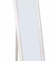 Specchio Bianco Liscio Con Piede