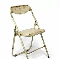 Sedia Pieghevole Ferro Crema