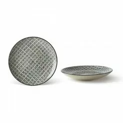 Piatto Piano Fiore Grigio Collezione Althea