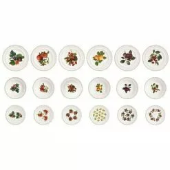 Servizio Piatti Frutti Le Primizie Porcellana 18pz