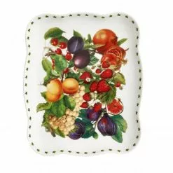 Vassoietto Rettangolare Frutti Le Primizie Porcellana Cm19