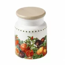 Barattolo Frutti Le Primizie Porcellana Tappo Legno 14,5h