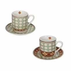 Tazzina Caffe Le Cementine Decoro Quadrella Set 2 Pz