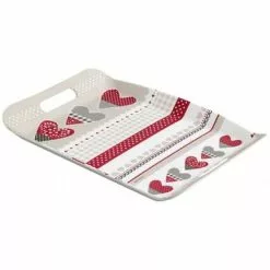 Vassoio Happy Day Cuori Rossi Melamina Antiscivolo