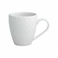 Tazza Mug Burlesque Bianco Porcellana 2pz