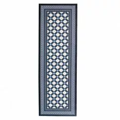 Tappeto Pvc Espanso Griglia Blu 58x180