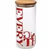 Barattolo Vetro Tappo Legno Scritta Rossa Everithing -Vendite Cucina e tavola 53771 BARATTOLO EVERYTHING VETRO CON TAPPO ERMETICO IN ACACIA thumbnail 500x500 70