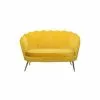 Divano Conchiglia Velluto Giallo Piedini Oro Due Posti -Vendite Cucina e tavola 53809 DIVANO CONCHIGLIA GIALLO VELLUTO CON ZAMPE ORO METAL thumbnail 500x500 70