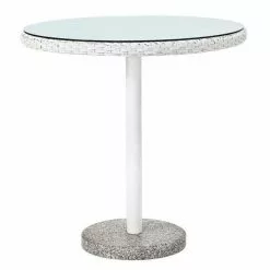 Tavolo Tondo Bar Poly Bianco