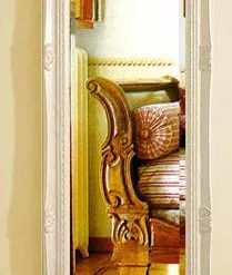 Specchio Barocco Legno Bianco 42x132