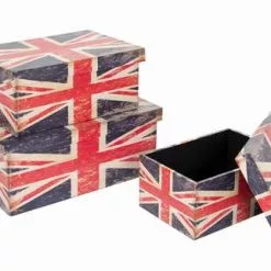 Scatola London Legno Bandiera Inglese
