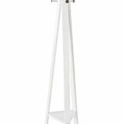 Appendiabiti Da Terra Legno Betulla Bianco Con Pomoli Acciaio