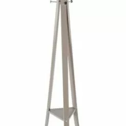 Appendiabiti Da Terra Legno Betulla Tortora Con Pomoli Acciaio