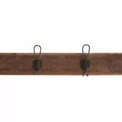 Appendiabiti Legno Naturale Vintage A Parete 4 Ganci