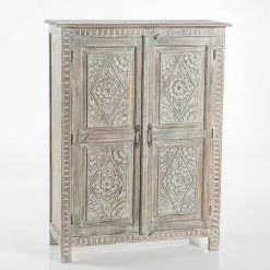 Armadio Intarsi 2 Ante Bianco Sfumature Azzurre