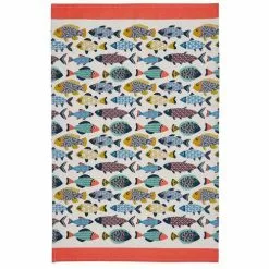 Asciugapiatti - Tea Towel Cotone Pesci Aquarium