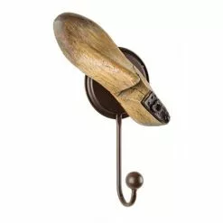Attaccapanni Ferro Decoro Scarpa Legno 1 Gancio
