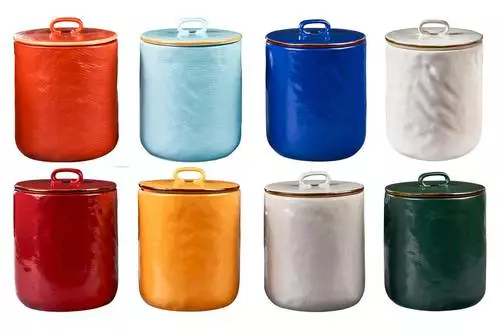 Barattolo Colorato Porcellana Collezione Mediterraneo