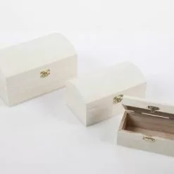 Bauletto Piccolo Legno Grezzo Chiusura Metallo