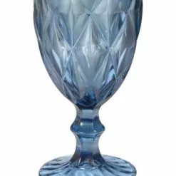 Bicchiere Calice Louis Rombi Blu Vetro 6pz