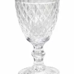 Bicchiere Calice Rombi Trasparente Vetro 6pz