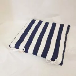 Cuscino Per Sedia Righe Bianche Blu