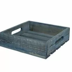 Cassetta Legno Blu Quadrata 22x22