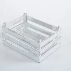 Cassettina Legno Bianco Shabby 20x14