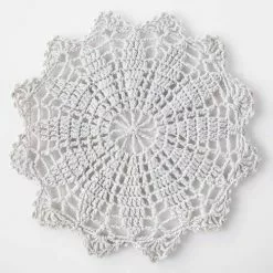 Sottopentola Uncinetto Cotone Grigio Cm 23,5