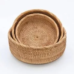 Cestino Ciotola Rattan Brunito