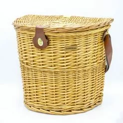 Cesto Funghi Vimini Mezzotondo Tracolla E Chiusura Grande 37h