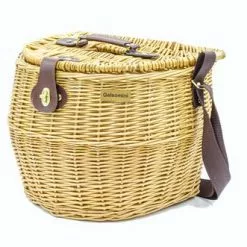 Cesto Funghi Vimini Naturale Con Tracolla E Maniglia