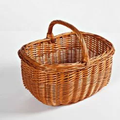 Cesto Olandese Con Manico Vimini Intero Cm 36x26