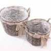 Cesto Tondo Vimini Grigio Con Fiocco Con Manici -Vendite Cucina e tavola Cesto tondo vimini grigio con fiocco con manici thumbnail 500x500 70