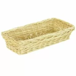 Cesto Vassoio Vimini Naturale Stretto E Lungo 40x19x8,5h