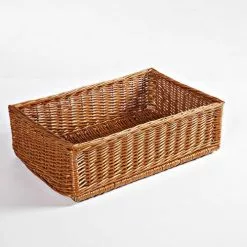 Cesto Vimini Rosso Rettangolare 50x30x15h