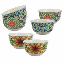 Ciotoline Porcellana Decoro Cementine Set 6pz