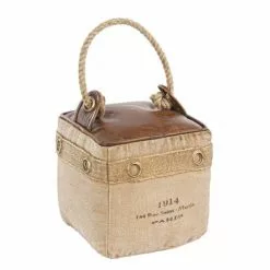 Fermaporta Cubo Tela E Pelle Paris