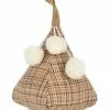 Fermaporta Sacchetto Piramide Marrone Quadretti Con Pon Pom -Vendite Cucina e tavola Fermaporta sacchetto piramide marrone quadretti con pon pom thumbnail 500x500 70