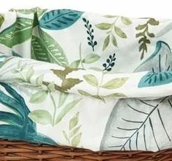 Fodera Cesto Bici Con Elastico Tessuto Foglie Verdi