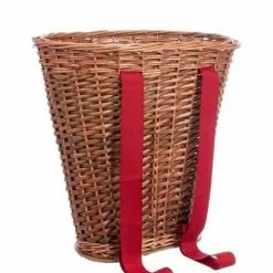 Gerla In Vimini Naturale Da Spalla Bretelle Rosse 34h