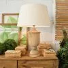 Lampada Anfora Legno Naturale Antibes Da Tavolo 67h