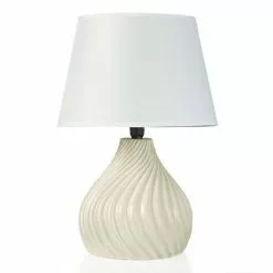 Lampada Ceramica Avorio Torciglione 40h