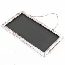 Lavagnetta Cornice Legno Bianco Anticato 40x22