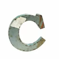 Lettera Metallo C Vintage Colorata