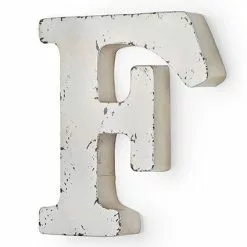Lettera Metallo F Bianca