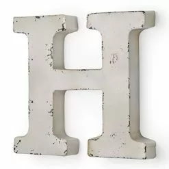 Lettera Metallo H Bianca